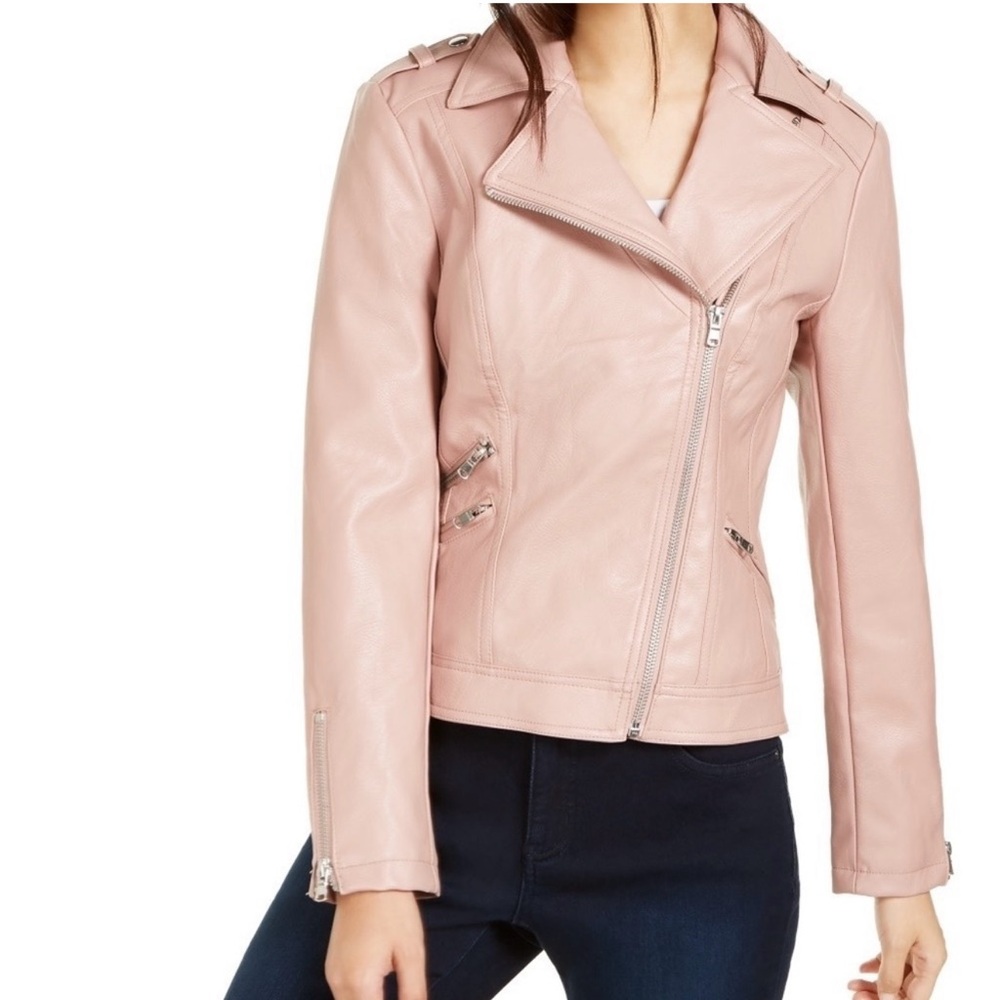 INC Faux-Leather Moto Jacket